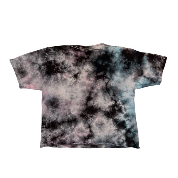 Pink Floyd Dark Side of the Moon Tie Dye Cropped Band Tee Size XS - Picture 4 of 5